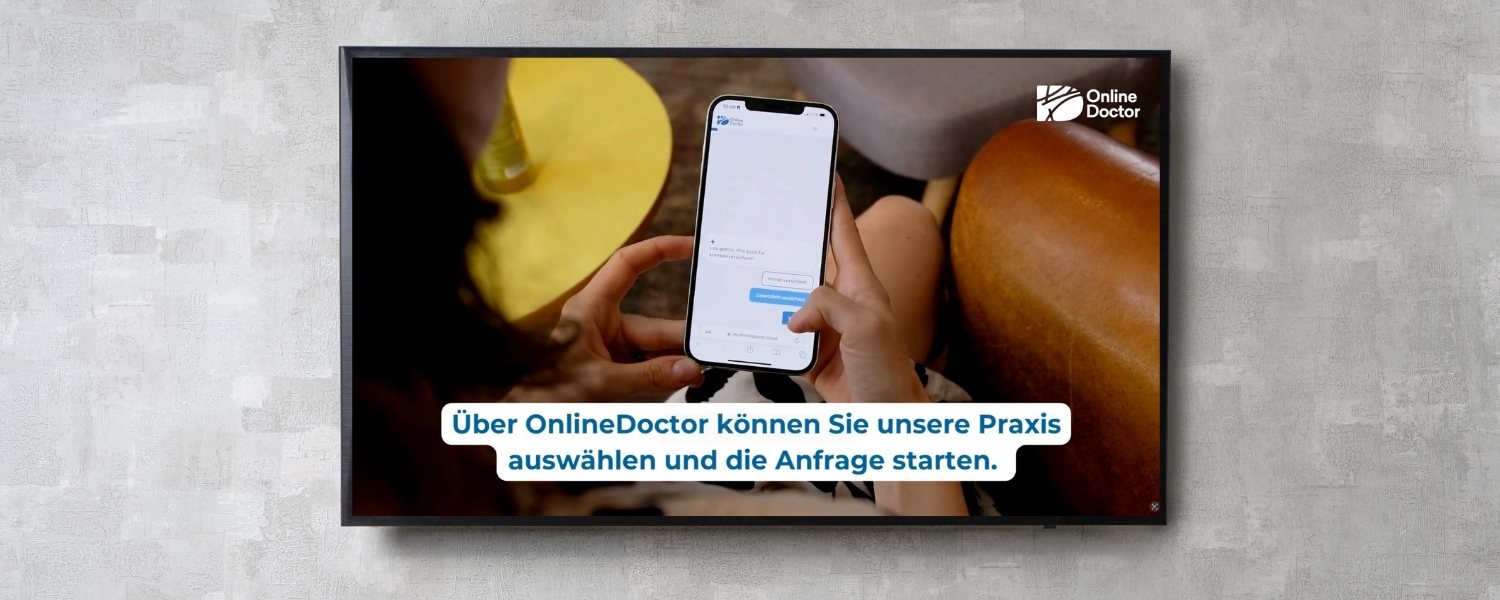 Fernseher mit Video über OnlineDoctor
