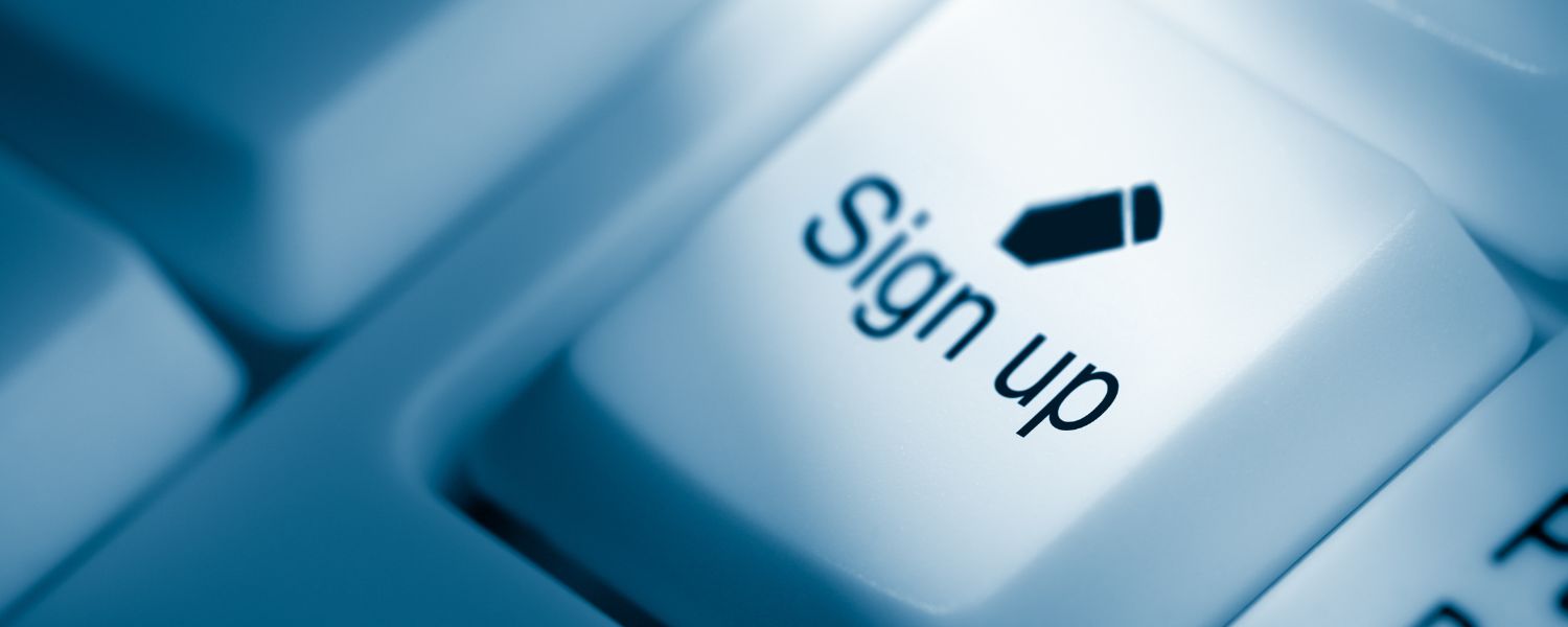 Taste mit Sign up