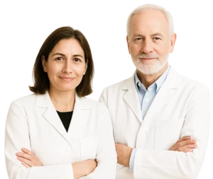 KI-generiertes Bild von einer Ärztin und einem Arzt