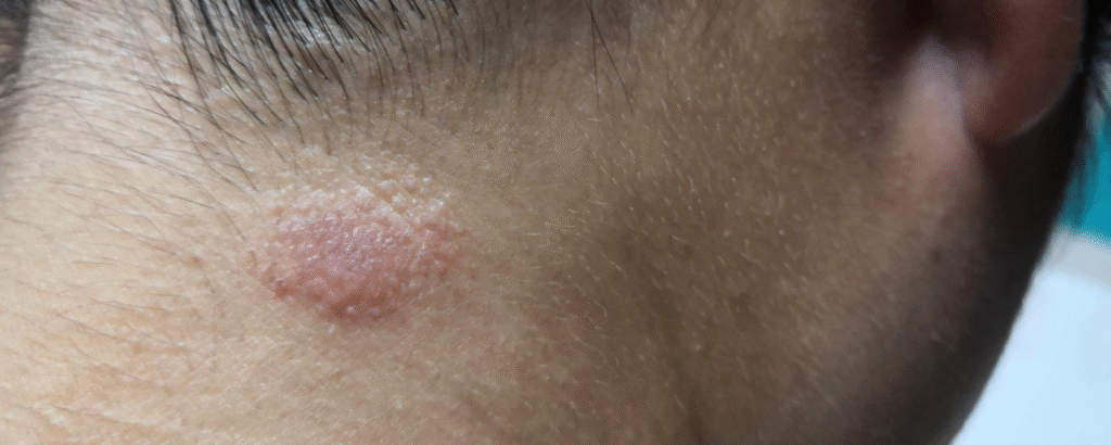 Tinea capitis Pilzinfektion am Hals